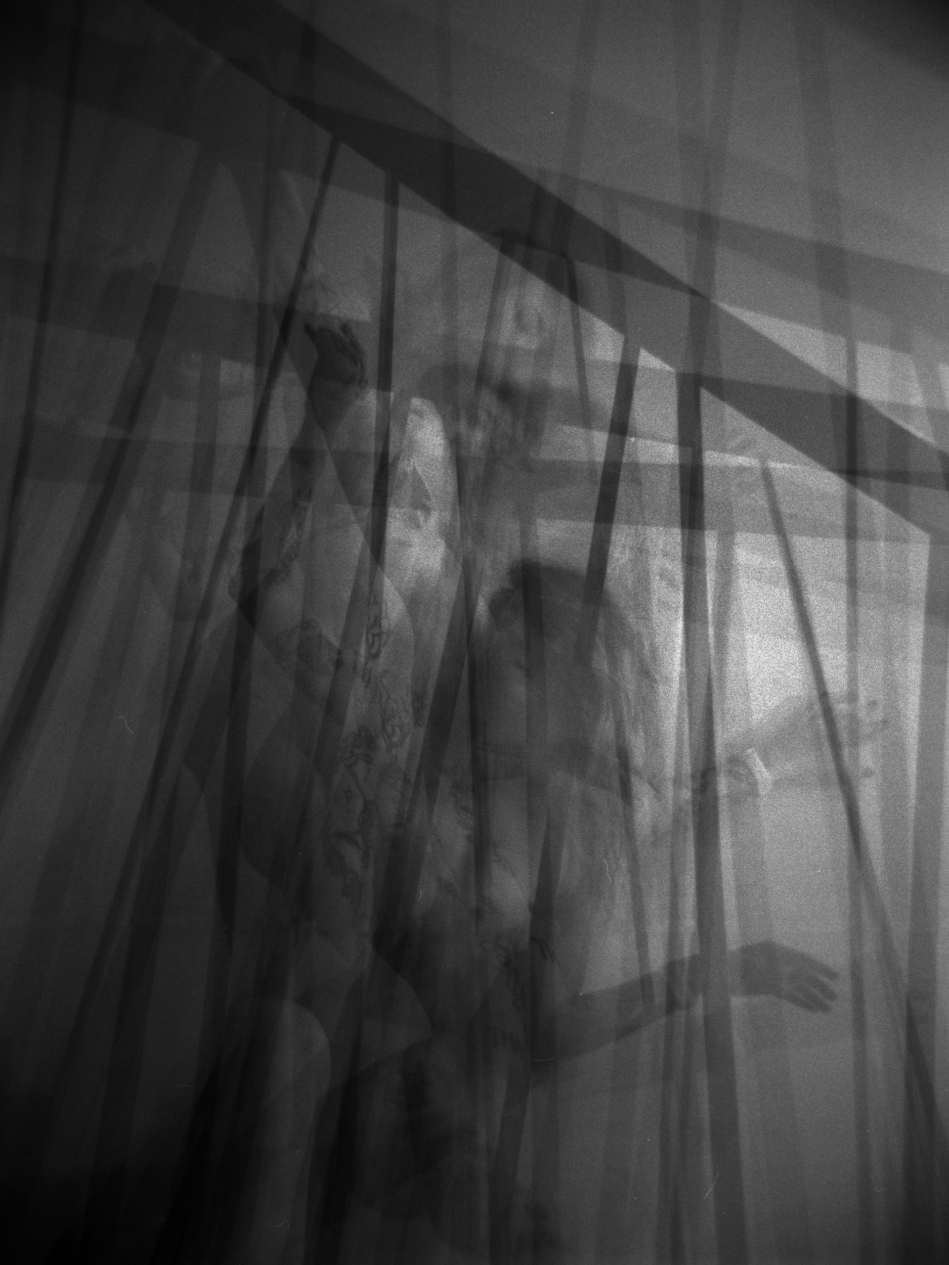 nude falling down a staircase